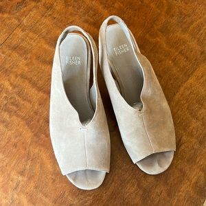 Eileen Fisher Nubuck, Platform Slingback Miles